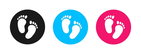 Footprint Girl Boy Icon Vector — Stock Vector