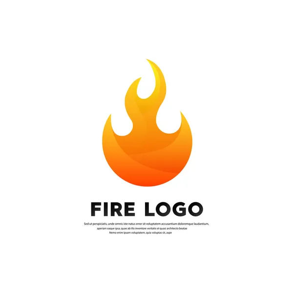 Conceito Logotipo Fogo Ilustração Vetorial — Vetor de Stock