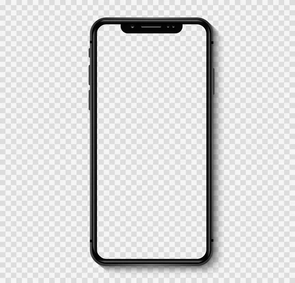 Trendige Smartphone Mockup Handys Vorlage Für Infografiken Oder Präsentationen Vektorillustration — Stockvektor