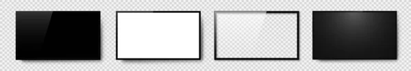 Реалистичный Телеэкран Заднем Плане Modern Blank Screen Lcd Lead — стоковый вектор