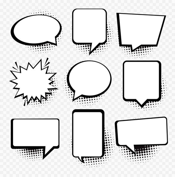Vector speech clouds chat bubble icon. Vector illustration