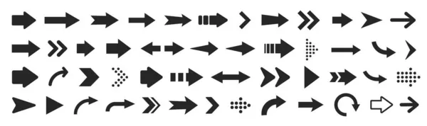 Pijl Pictogram Mega Set Vector Pijlen — Stockvector