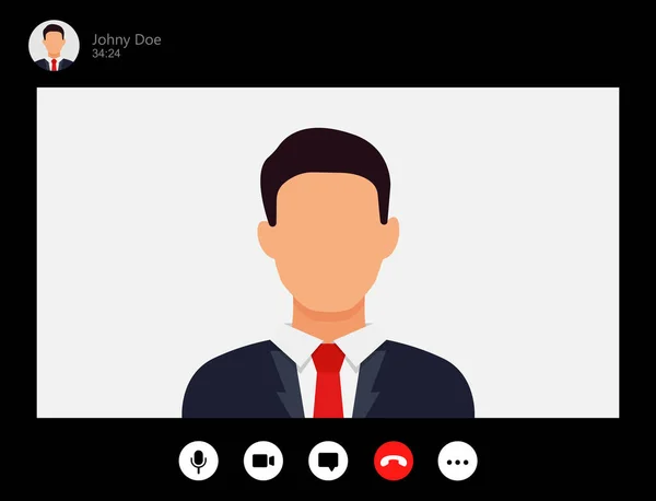 Ilustração Webinar Conferência Online Treinamento Plana Ilustração Vetorial Mockup Vídeo —  Vetores de Stock