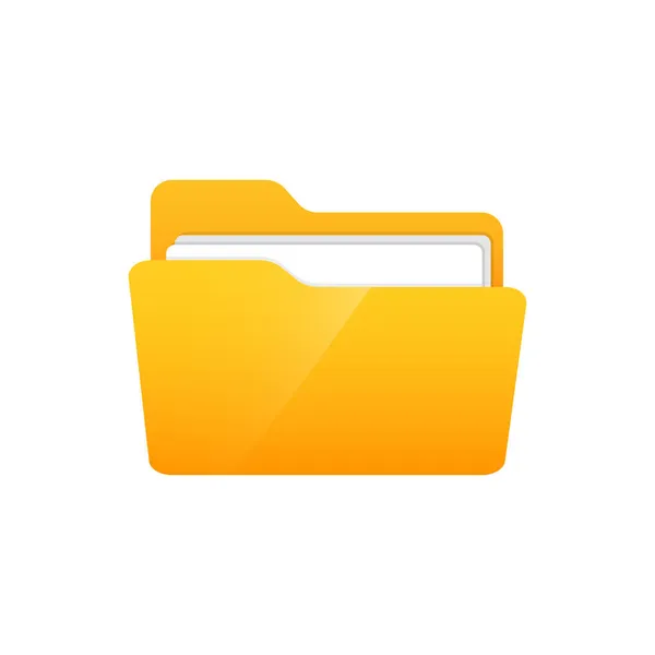 Yellow Folder Icon Vector Royalty Free Stock Vectors