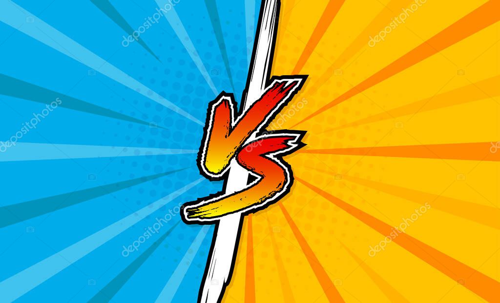 VS. Versus letter logo. Battle vs match, game