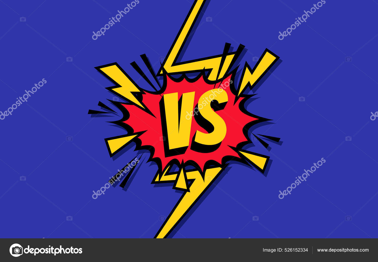 VS. Versus letter logo. Battle vs match, game Stock Vector