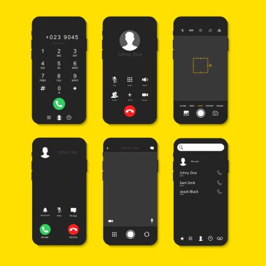 akıllı telefon simgeleri ayarlı cep telefonu 