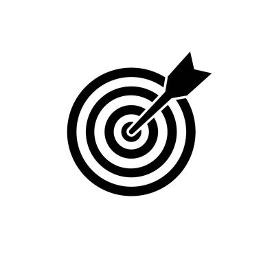 Beyaz arka plan üzerinde hedef simgesini