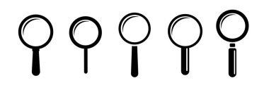 Loupe ikonu. Büyüteç simgesi. Simbol ara