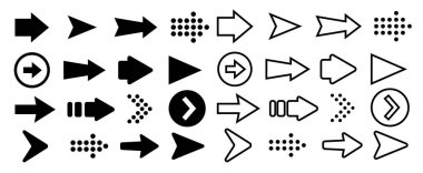 Ok simgesi. Mega vektör ok kümesi