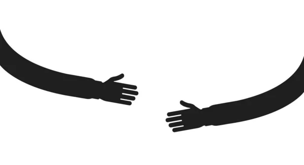 Простий Обнімок Малюнка Обійми Рук — стоковий вектор