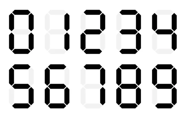 Numéros Numériques Dans Les Vecteurs Sur Fond Blanc — Image vectorielle