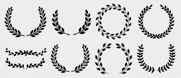 Circular Laurel Foliate Vector Icon — Stock Vector