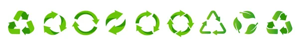 Ícone Reciclagem Reciclar Símbolos Vetoriais Ilustração Vetorial — Vetor de Stock