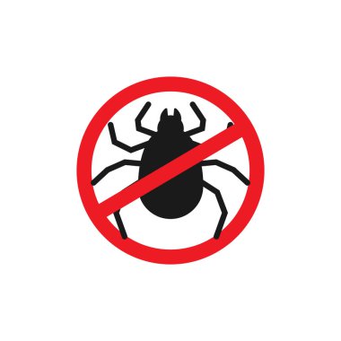 Mite parazitleri. Tik siluet simge vektörü