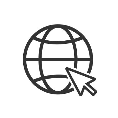 Web sitesi simgesi. Vektör www simgesi