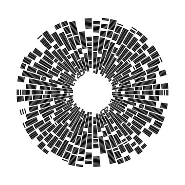 Ses dalgaları. Yarım ton nokta vektörü.