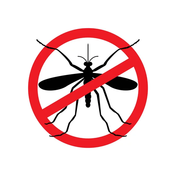 Mosquito Signo Vector Icono — Vector de stock