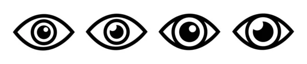 Векторная Иллюстрация Набора Значков Глаза — стоковый вектор