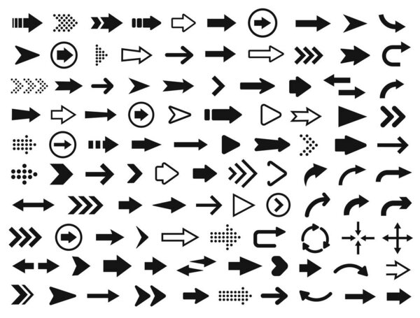 Arrow icon. Mega set of vector arrows