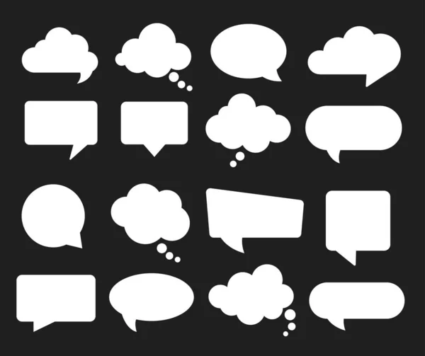 Vector Spraak Wolken Chatten Bel Pictogram Vectorillustratie — Stockvector