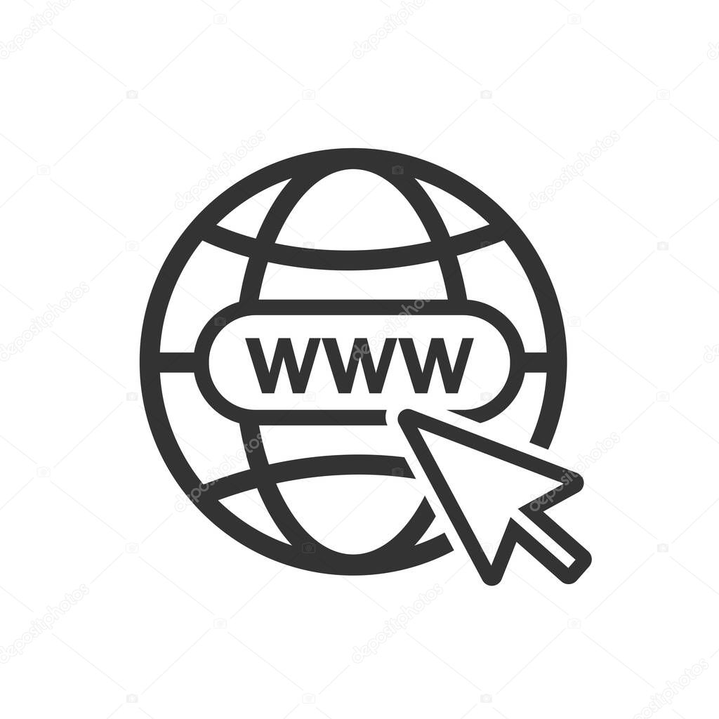 Website Icon. Vector www icon