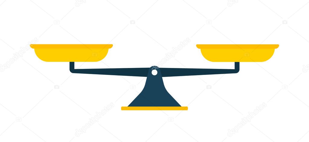 Set of scales. Libra icon. Flat icon. Vector illustration