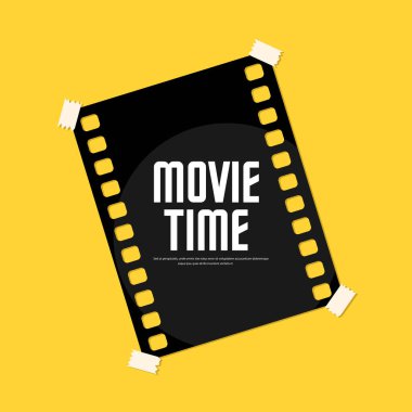 Sinema festivali afiş zamanı. Vektör illüstrasyonu