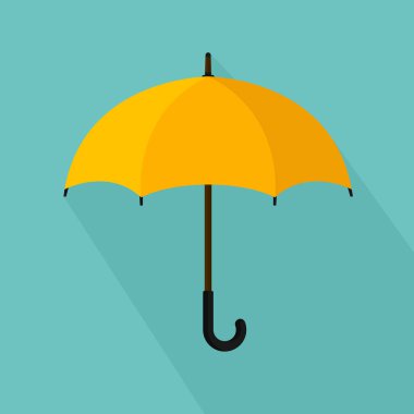 Umbrella icon. Silhouette on a flat background. clipart