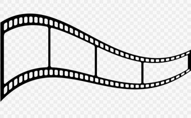 Film şeridi veya eğri film şeridi simgesi vektörü