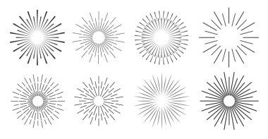 Güneş patlaması elementi radyal çizgiler veya güneş patlaması arkaplanları