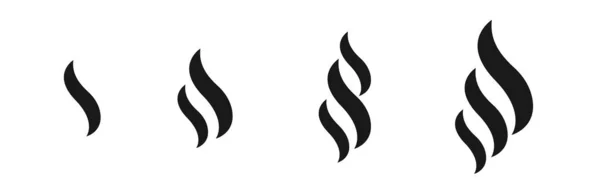 Smoke Hot Icon Hot Steam Vector Element Illustration — Stock Vector