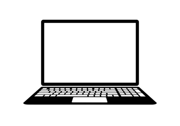 Laptop Ikon Vektör Illüstrasyonu Minimalist Stil — Stok Vektör