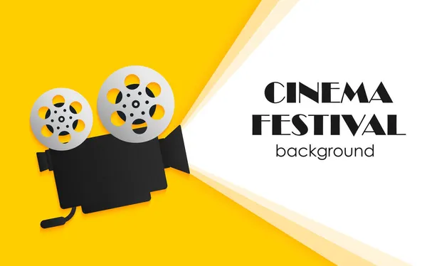 Conceito Tempo Filme Design Banner Cinema — Vetor de Stock