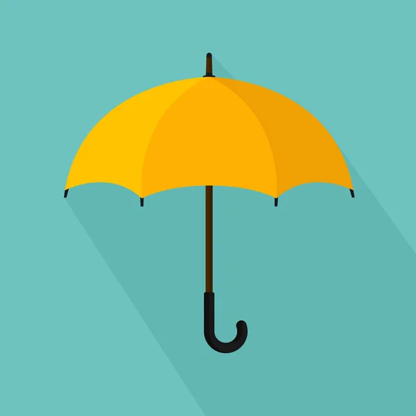 Umbrella Icon Silhouette Flat Background — Stock Vector