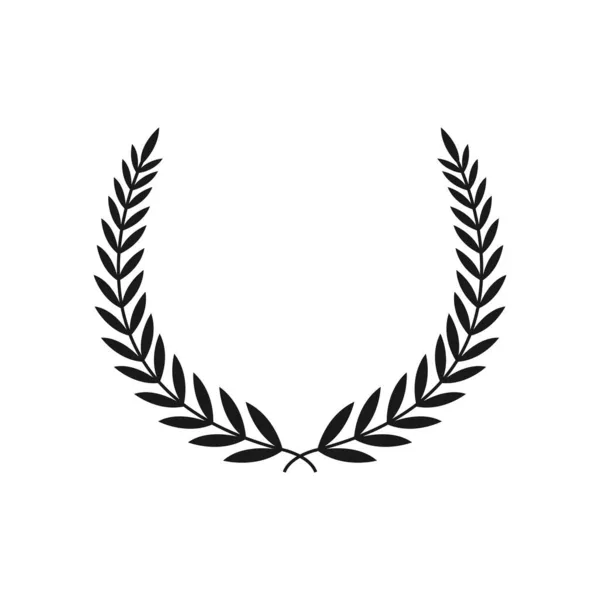 Circular Laurel Foliate Vector Icon — Stock Vector