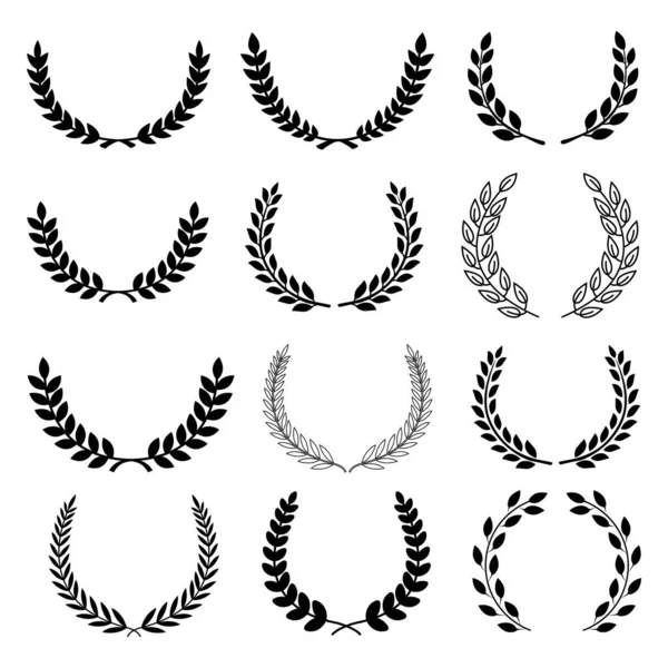 Dairesel defne yaprağı vektör simgesi