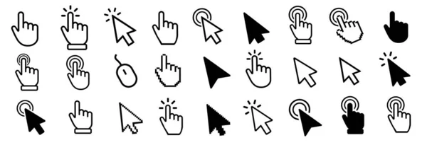 Icono Del Cursor Conjunto Vector Puntero Flecha Del Ratón Icono — Archivo Imágenes Vectoriales