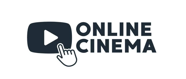 Illustrazione Vettoriale Del Cinema Online — Vettoriale Stock