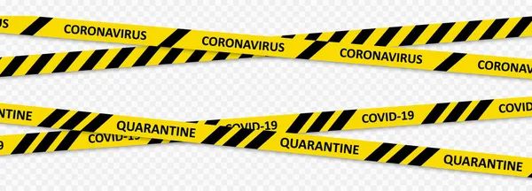 Advertencia Cuarentena Del Coronavirus Detener Concepto Virus Corona Ilustración Vectorial — Vector de stock