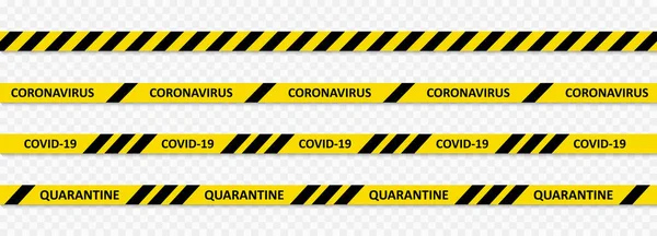 Avvertimento Quarantena Coronavirus Fermare Concetto Virus Corona Illustrazione Vettoriale — Vettoriale Stock