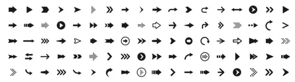 Pfeil Symbol Mega Reihe Von Vektorpfeilen — Stockvektor