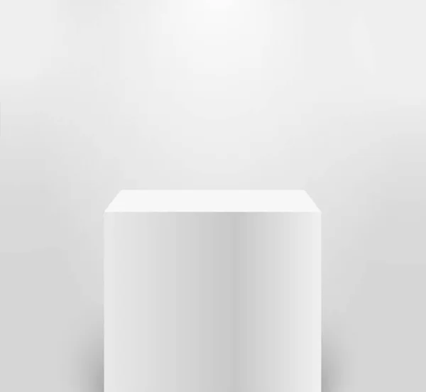White Pedestal Vector Podium Vector Illustration — Stock Vector