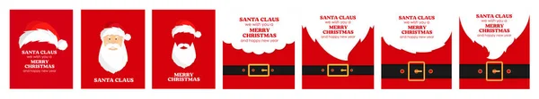 Plano Fundo Mensagem Pai Natal Vetor Barba Santa — Vetor de Stock