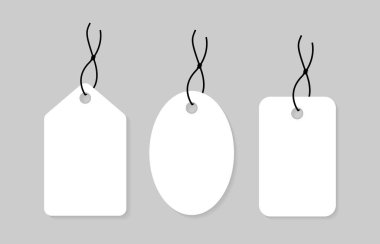 Boş etiketler şablonu. Fiyat etiketleri ayarlandı. Vektör çizimi