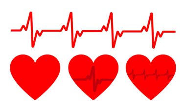 Kalp kardiyogramı. Vektör illüstrasyonu