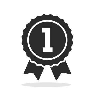 Vektör ödülleri ikonu. Spor veya iş dünyasının başarı ödülü simgesi