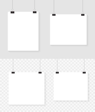 Beyaz poster asılıydı. Boş kağıtları düzenle