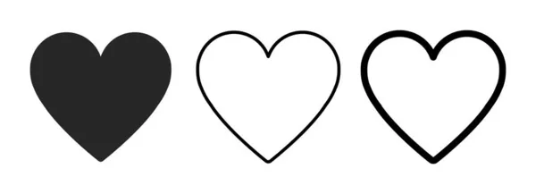 Heart Icon Types Heart Illustration — Stock Vector