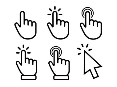 Vektör el imleci simgeleri ayarlandı